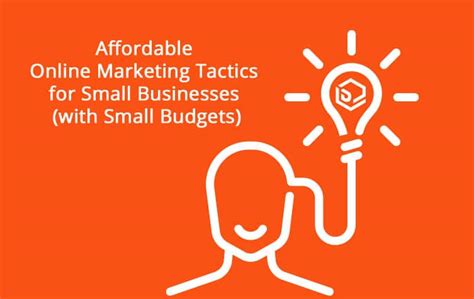 affordable marketing tactics small businesses small
