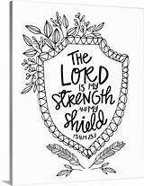 Lord Shield Strength Coloring Handlettered Bible Verse Wall Book Canvas Greatbigcanvas Quotes Roll Zoom Over Choose Board sketch template