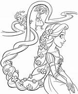Princess Coloring Pages Rapunzel Kids Tangled sketch template