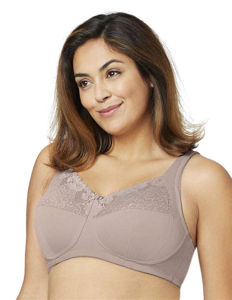 glamorise 1104 full figure comfortlift rose lace wirefree support bra