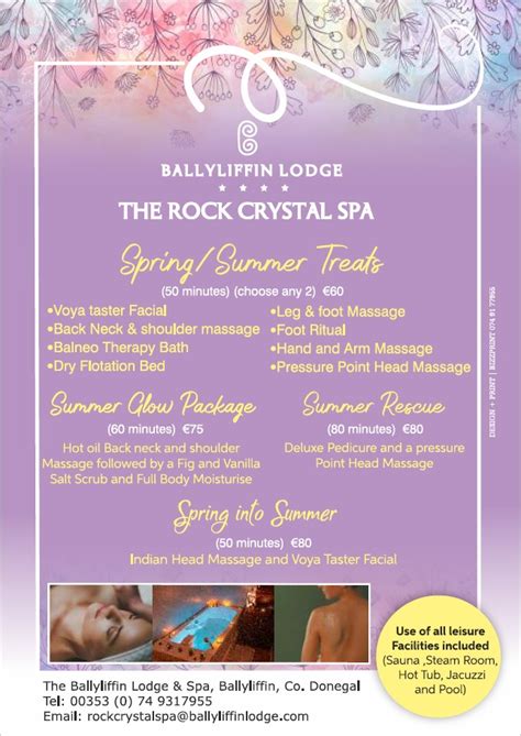 spa treatments spa hotel donegal ballyliffin lodge