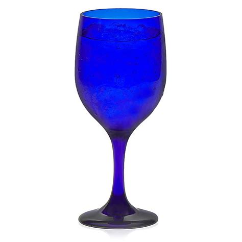 libbey premiere wine glasses  cobalt blue set   bed bath
