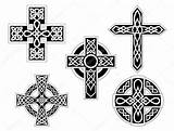 Crosses Keltische Celtiche Kreuze Croci Cruzes Celtas Kors Depositphotos Traverse Cruces Grafica Buchan Jogo sketch template