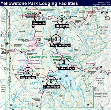 printable yellowstone park map grand teton yellowstone national parks