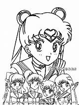 Coloring Moon Sailor Pages Girls Mercury Printable Super Cartoon Library Clipart Popular sketch template