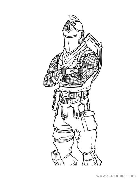 fortnite coloring pages black knight art work xcoloringscom