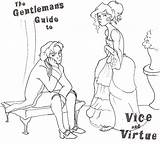 Coloring Gentleman Guide Pages Virtues Epicreads Colouring Vice Virtue sketch template