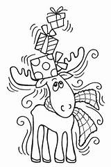 Moose Rubber Elch Stampendous Cling Franticstamper Ausmalbilder sketch template