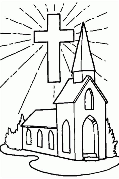 church coloring sheet google search cross coloring page bible