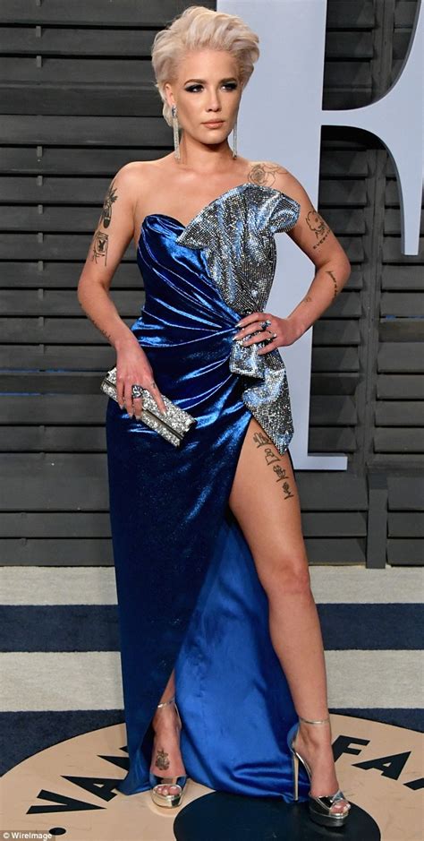 Halsey Dares To Bare In A Thigh Grazing Split Gown At Oscars 2018