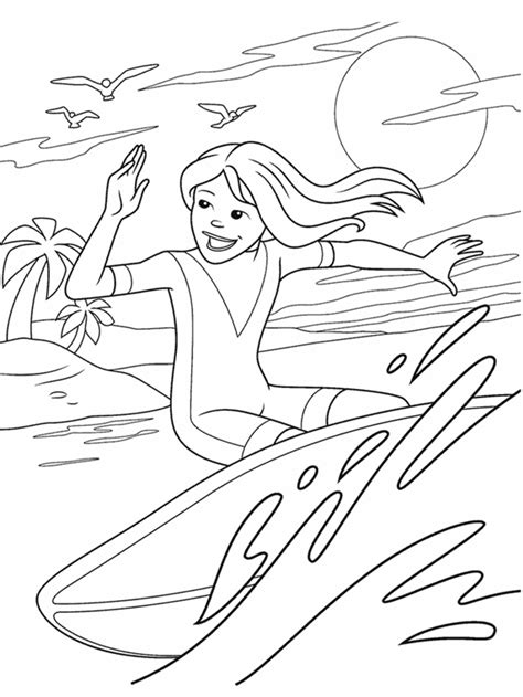 surfer girl coloring page crayolacom