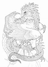 Cockatrice Lineart Mythical Designlooter 82kb 840px Dragons sketch template