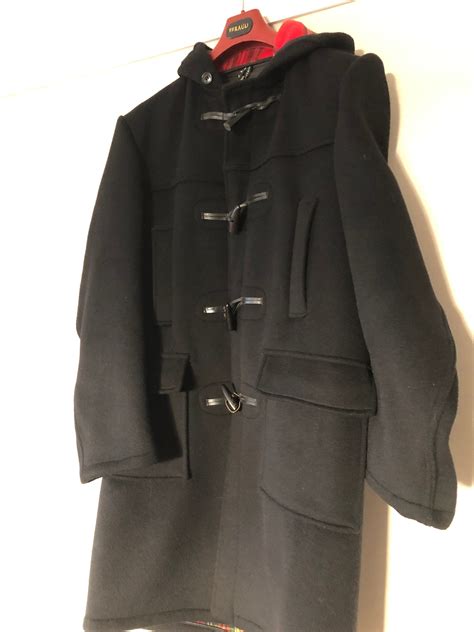 traditional mens wool english duffel duffle coat black medium etsy