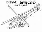 Helicopter Apache Helicopters Bestcoloringpagesforkids Galery Ah sketch template
