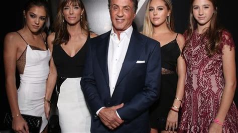 sylvester stallone upstaged by his stunning daughters at own movie
