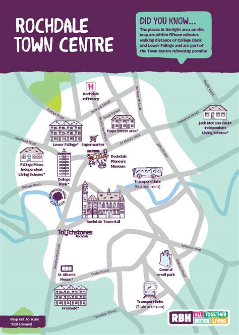town centre map college bank   falinge