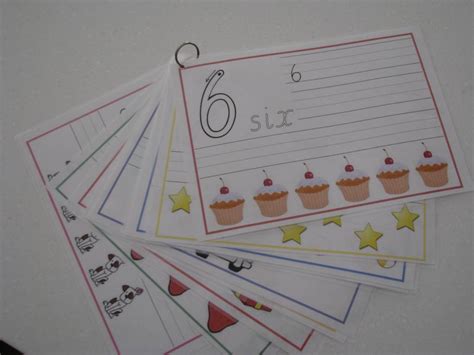 printable number tracing cards learning  kids