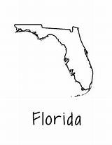 Florida Coloring State Map sketch template