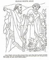 Ahab Naboth King Vineyard Jezebel Elijah sketch template