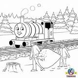 Thomas Coloring Pages Tank Engine Christmas Train Sheets Friends Color Printable Winter Print Bill Clipart Snow Kids Forest Ben Percy sketch template