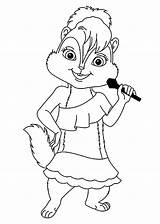 Coloring Chipmunk Pages Alvin Chipmunks Brittany Popular sketch template