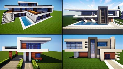 minecraft  awesome modern house ideas tutorial   youtube