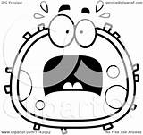 Cell Blood Cartoon Clipart Coloring Scared Outlined Vector Thoman Cory Royalty sketch template