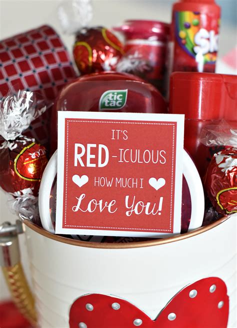 cute valentines day gift idea red iculous basket