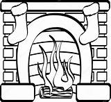 Fireplace Drawing Clipart Fire Clipartmag sketch template