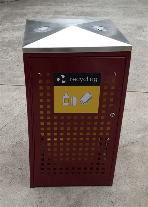 public recycle bin stainless steel outdoor bins eco elegance