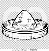 Sombrero Outlined Thoman Cory sketch template