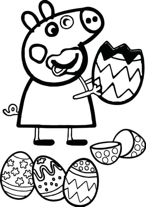 peppa pig easter coloring pages isaiahtumichael