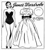 Jane Southern Paper Arden Belle Dress Her 1949 Doll Strip Comic July Dolls sketch template