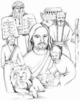 Testament Bible Getcolorings Christ sketch template