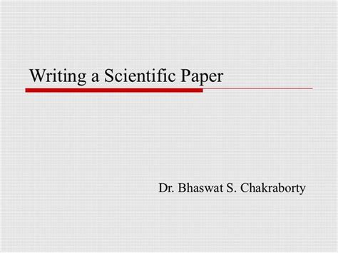 writing  scientific paper