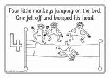 Monkeys Jumping sketch template