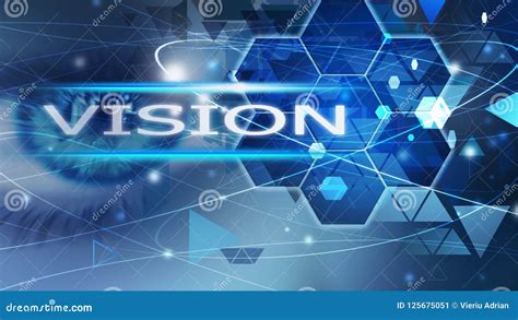vision future background abstract blue concept solution eye stock
