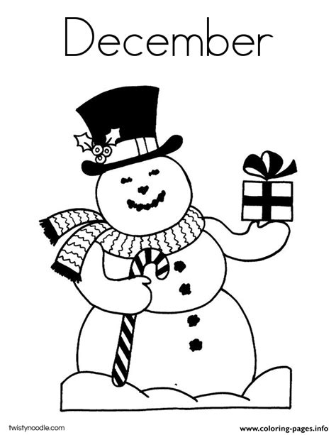 december coloring page printable