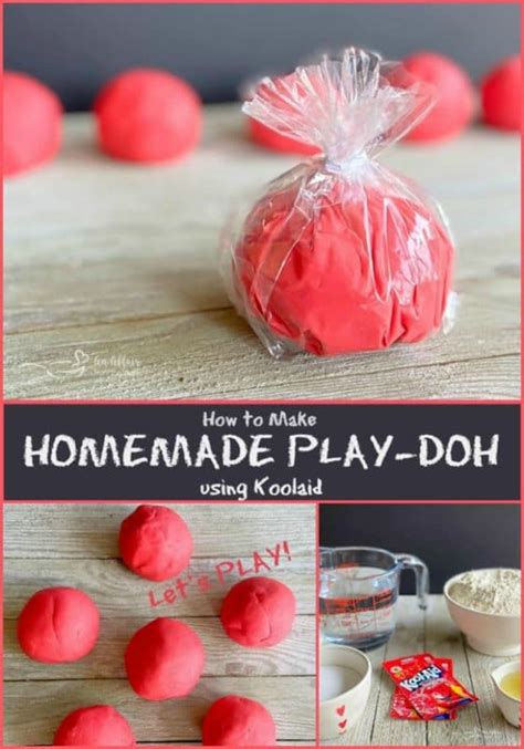 homemade play doh made with simple pantry ingredients and koolaid