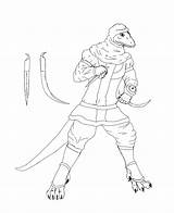 Reptile Mortal Kombat sketch template