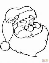 Santa Coloring Winking Claus Pages Drawing Printable Crafts sketch template