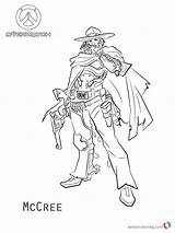 Overwatch Coloring Pages Mccree Printable Color Bettercoloring sketch template