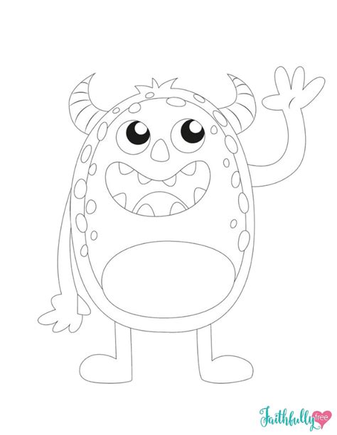 monster coloring pages  printables monster coloring pages cute