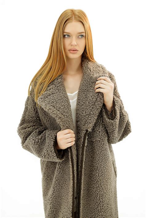 vintage womens sheepskin coat genuine shearling coat warm etsy