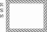 Border Rectangle Rope Clipart Square Clip Outlines Svg Vector Shape Braid Log Cliparts Plait Braided Big Small Sign sketch template