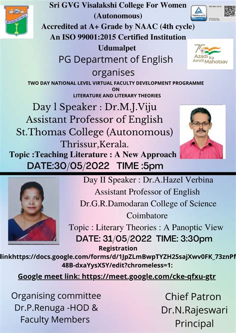 dr viju   delivered invited speech   day national level faculty