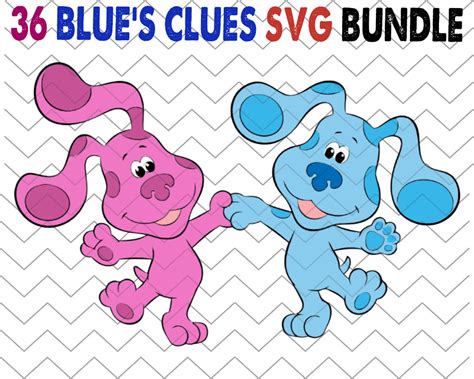 pcs blues clues svg bundle blues clues svg dog blue etsy
