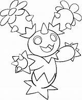 Pokemon Maractus Coloring Pages Pokémon Mega Moon Sun Morningkids sketch template