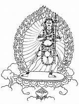 Hum Mantra Phat sketch template