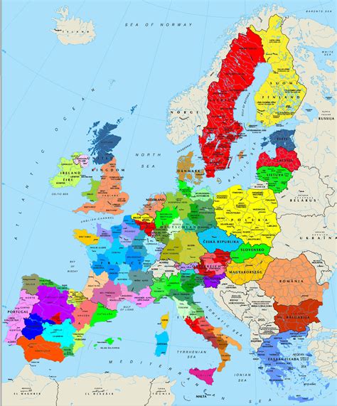 landkartenblog grosse verwaltungskarte von europa